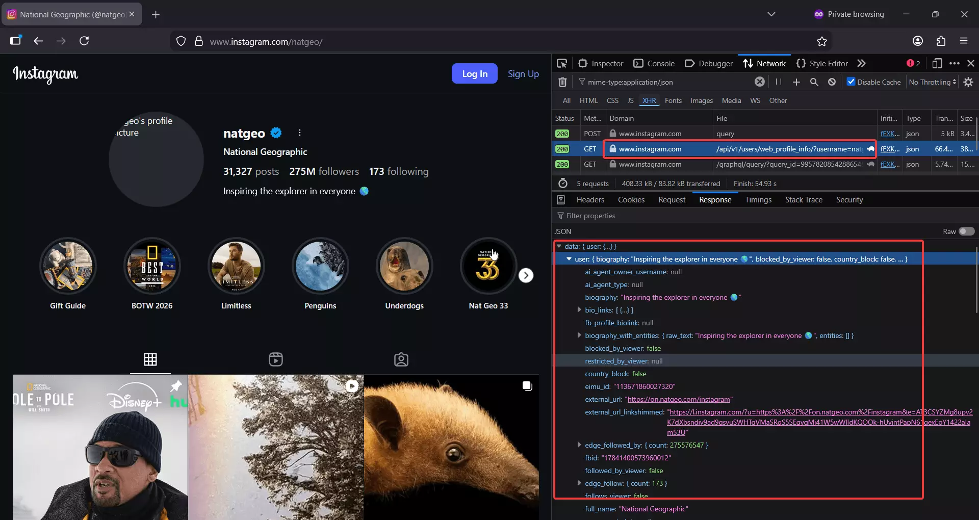 2 ways of scraping Instagram profiles - Building your own scraper image8