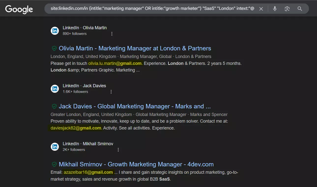 How to do LinkedIn X-Ray Search? - How to create LinkedIn Xray search strings with Boolean operators? image12