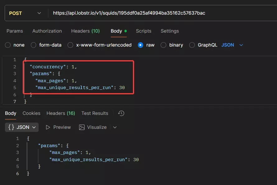 How to use Lobstr.io’s Vinted Product Scraper API? - Update settings image24